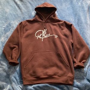 Young and Reckless Brown Hoodie size Large